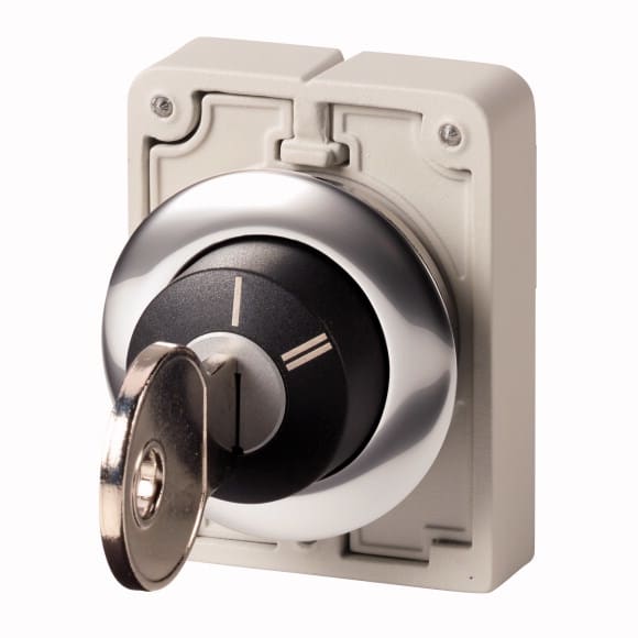 Eaton Industries France SAS - Commut-clé, 30mm, Non compatibl serrures combin- multi, 2 pos, à accroch, inscr