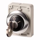 Eaton Industries France SAS - Bouton à clé, à accrochage, 2 positions, Collerette en métal