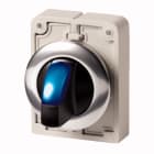 Eaton Industries France SAS - Commut rotatifs lumineux 30mm, a manette, bleu, 2 positions, à accroch