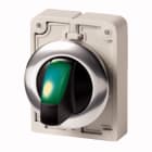 Eaton Industries France SAS - Commut rotatif lumineux, 30mm, à manette, vert, 3 positions, à accroch
