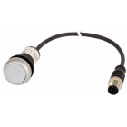 Eaton Industries France SAS - Bouton-pous.lum.,24V,1F,blanc,0,2m,M12A