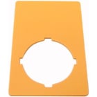 Eaton Industries France SAS - Étiquette, arrêt d'urgence, jaune, HxL=50x33mm, sans inscription