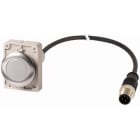 Eaton Industries France SAS - Voyant lumineux, blanc, 24 V AC/DC, cable et connecteur M12A, 4-pole, 1 m
