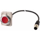 Eaton Industries France SAS - Bouton-poussoir, à accrochage, 1 N/C, rouge, cable et connecteur M12A, 1 m