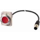Eaton Industries France SAS - Bouton-poussoir lumineux, à rappel, 1 N/C, rouge,, cable + connecteur M12A, 1 m
