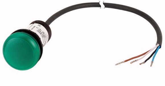 Eaton Industries France SAS - Voyant lumin.,24V,vert,câble,3,5m,ouvert