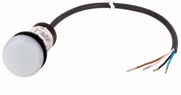 Eaton Industries France SAS - Voyant lumin.,24V,blanc,câble,1m,ouvert