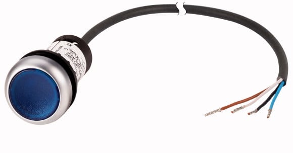 Eaton Industries France SAS - Bouton-pous.lum.,24V,1F,bleu,3,5m,ouvert
