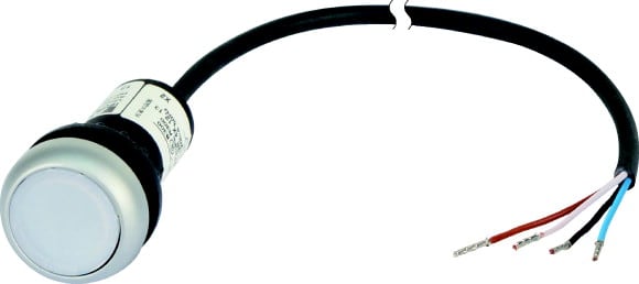 Eaton Industries France SAS - Bouton-pous.,24V,1F,blanc,3,5m,ouv.