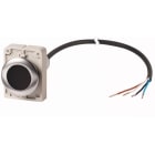 Eaton Industries France SAS - Bouton-poussoir, à accrochage, 1 N/C, noire, cable extrémité ouverte, 3.5 m