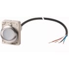 Eaton Industries France SAS - Bouton-poussoir lumineux, à accroch, 1NO, blanc, cable extrémité ouverte, 3.5 m