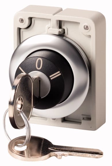 Eaton Industries France SAS - Bouton à clé 30mm affl.3pos.à accroch.