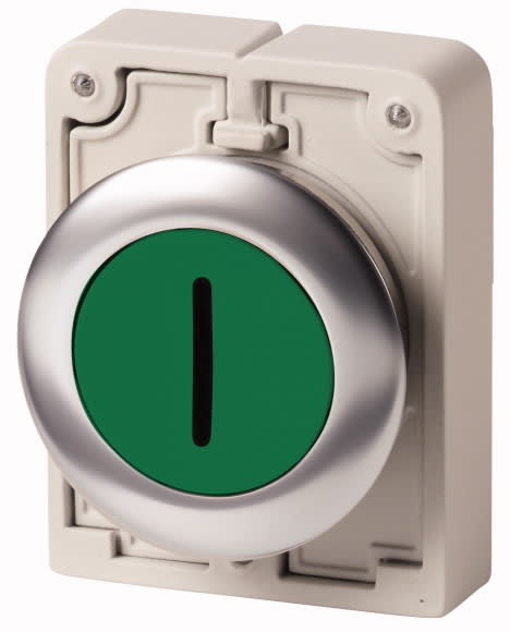 Eaton Industries France SAS - Bouton-poussoir,30mm affleur.,vert "I"