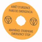 Eaton Industries France SAS - Plaque arrêt d'urgence diamètre de 90mm