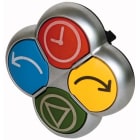 Eaton Industries France SAS - Bouton-poussoir 4 positions, à rappel, inscription possible, verrouillé, titan