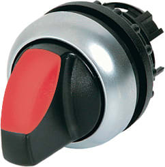 Eaton Industries France SAS - Commutateur rotatif lumineux, 3 positions, rouge, à rappel
