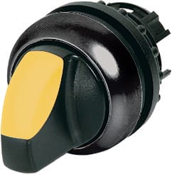 Eaton Industries France SAS - Commutateur rotatif lumineux, 3 positions, jaune, à accrochage