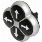Eaton Industries France SAS - Bouton-poussoir 4 positions, noir/gris, à rappel, titan