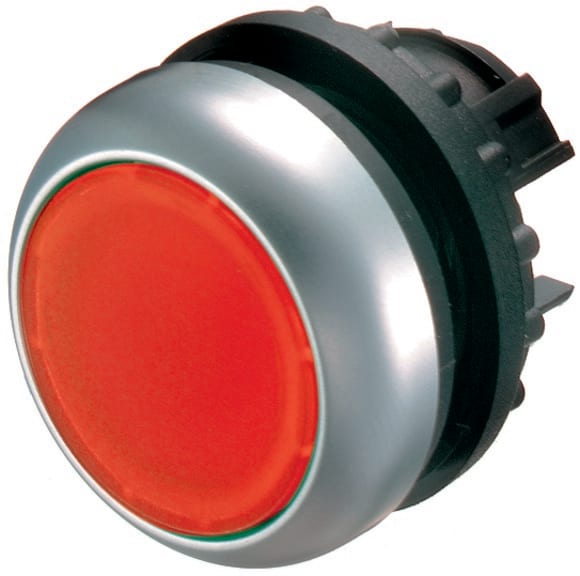 Eaton Industries France SAS - Bouton-poussoir lumineux, plat, rouge, à accrochage