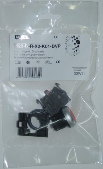 Eaton Industries France SAS - Bouton-poussoir 1 contact à ouverture, appareil complet