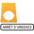 Eaton Industries France SAS - Étiquette, arrêt d'urgence, jaune, HxL=50x33mm, arrêt d'urgence
