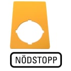 Eaton Industries France SAS - Étiquette, arrêt d'urgence, jaune, HxL=50x33mm, NÖDSTOPP