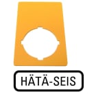 Eaton Industries France SAS - Étiquette, arrêt d'urgence, jaune, HxL=50x33mm, HÄTÄ-SEIS