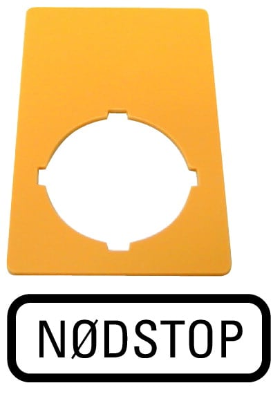 Eaton Industries France SAS - Étiquette, arrêt d'urgence, jaune, HxL=50x33mm, NODSTOP