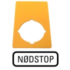 Eaton Industries France SAS - Étiquette, arrêt d'urgence, jaune, HxL=50x33mm, NODSTOP