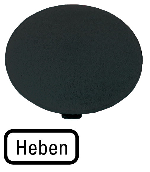 Eaton Industries France SAS - Étiquette, bouton ' coup de poing ' noir, SAILLANTE