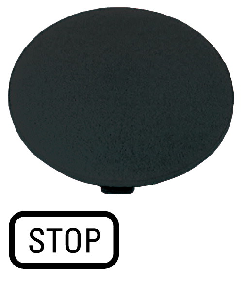Eaton Industries France SAS - Étiquette, bouton ' coup de poing ' noir, STOP