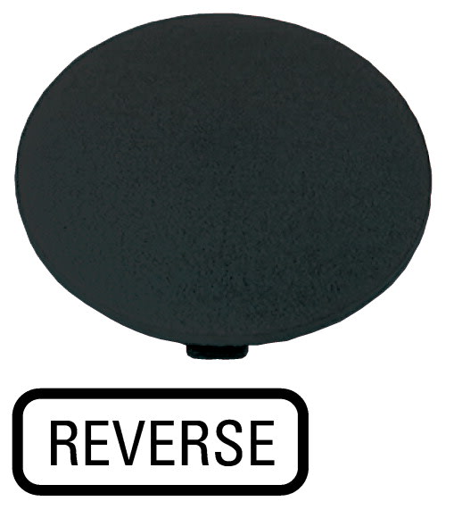Eaton Industries France SAS - Étiquette, bouton ' coup de poing ' noir, REVERSE