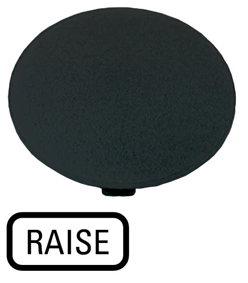 Eaton Industries France SAS - Étiquette, bouton ' coup de poing ' noir, RAISE