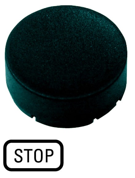 Eaton Industries France SAS - Étiquette, saillante noire, STOP