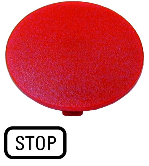 Eaton Industries France SAS - Étiquette, bouton ' coup de poing ' rouge, STOP