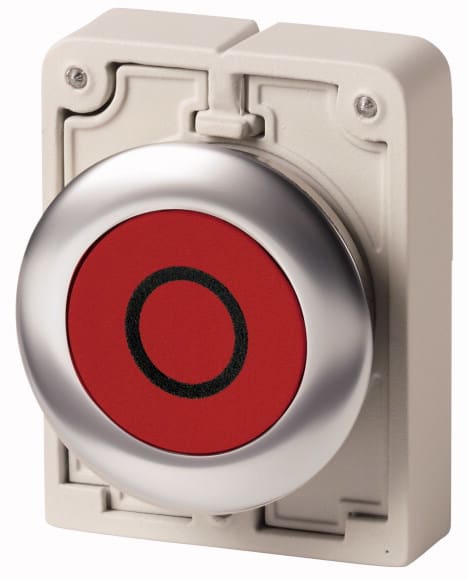 Eaton Industries France SAS - Bouton-poussoir,30mm affleur.,rouge,"O"