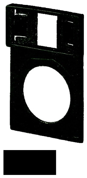 Eaton Industries France SAS - Support, +étiquette, sans inscription, noir, inscription possible