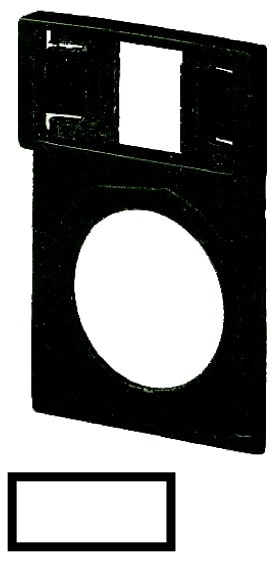 Eaton Industries France SAS - Support, +étiquette, sans inscription, aluminium, inscription possible