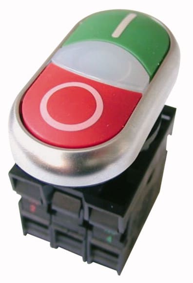 Eaton Industries France SAS - Bouton-poussoir double, 1F+1O, + LED 85-264VAC
