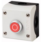 Eaton Industries France SAS - Bouton-poussoir, 1F+1O, plat, rouge, montage en saillie