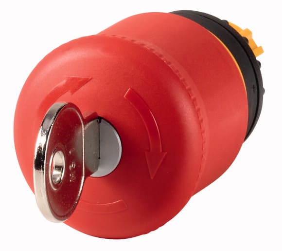 Eaton Industries France SAS - Bouton d'arrêt d'urgence, D=38mm, déverrouillé par clé, MS1