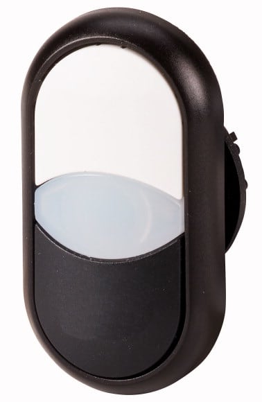 Eaton Industries France SAS - Bouton-poussoir double avec élement DEL, blanc/blanc/noir