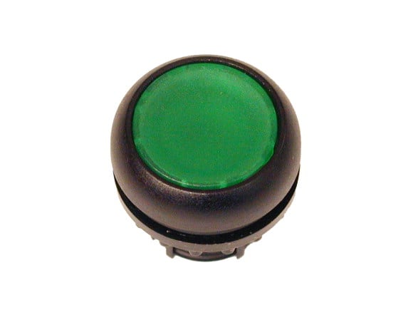 Eaton Industries France SAS - Bouton-poussoir lumineux, plat, vert, à accrochage