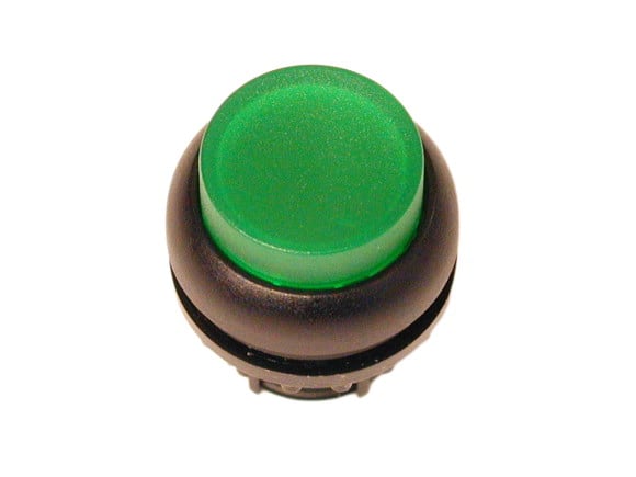 Eaton Industries France SAS - Bouton-poussoir lumineux, saillant, vert, à accrochage