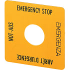 Eaton Industries France SAS - Étiquette, arrêt d'urgence, jaune, sans inscription, jaune