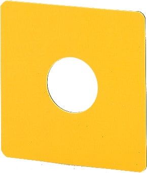 Eaton Industries France SAS - Étiquette, arrêt d'urgence, HxL=50x50mm, jaune, avec inscription spéciale