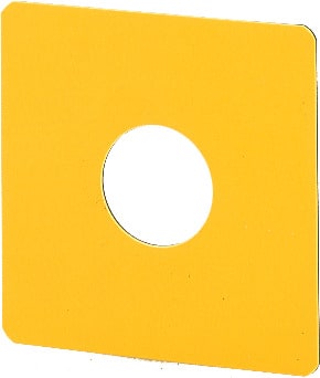 Eaton Industries France SAS - Étiquette, arrêt d'urgence, jaune, sans inscription, jaune