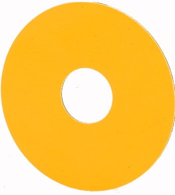 Eaton Industries France SAS - Étiquette, arrêt d'urgence, jaune, D=90mm, sans inscription