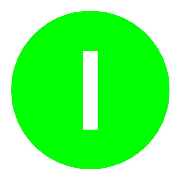 Eaton Industries France SAS - Étiquette, bouton ' coup de poing ' vert, I