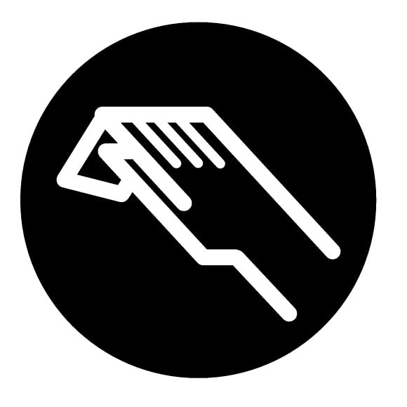 Eaton Industries France SAS - Étiquette, saillante noire, symbol manuel